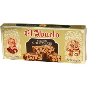EL ABUELO Turron chocolate con leche y almendras tableta 300 grs